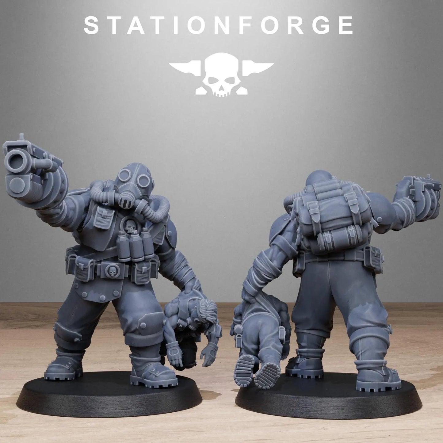 Grimguard Jungle Fighter Mutants by Station Forge 28mm Heroic Scale Miniature, 45mm tall, 10 Units, Proxy, Grimdark, Sci - Fi, OPR, Guard - DelsBricks Toys & CollectiblesResin Printed MiniatureDelsBricks Toys & CollectiblesMega Diamonds & Schwartzreiter Mini Forge