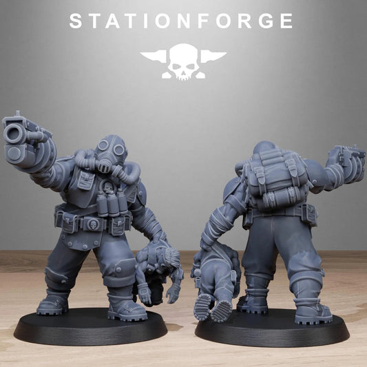 Grimguard Jungle Fighter Mutants by Station Forge 28mm Heroic Scale Miniature, 45mm tall, 10 Units, Proxy, Grimdark, Sci - Fi, OPR, Guard - DelsBricks Toys & CollectiblesResin Printed MiniatureDelsBricks Toys & CollectiblesMega Diamonds & Schwartzreiter Mini Forge