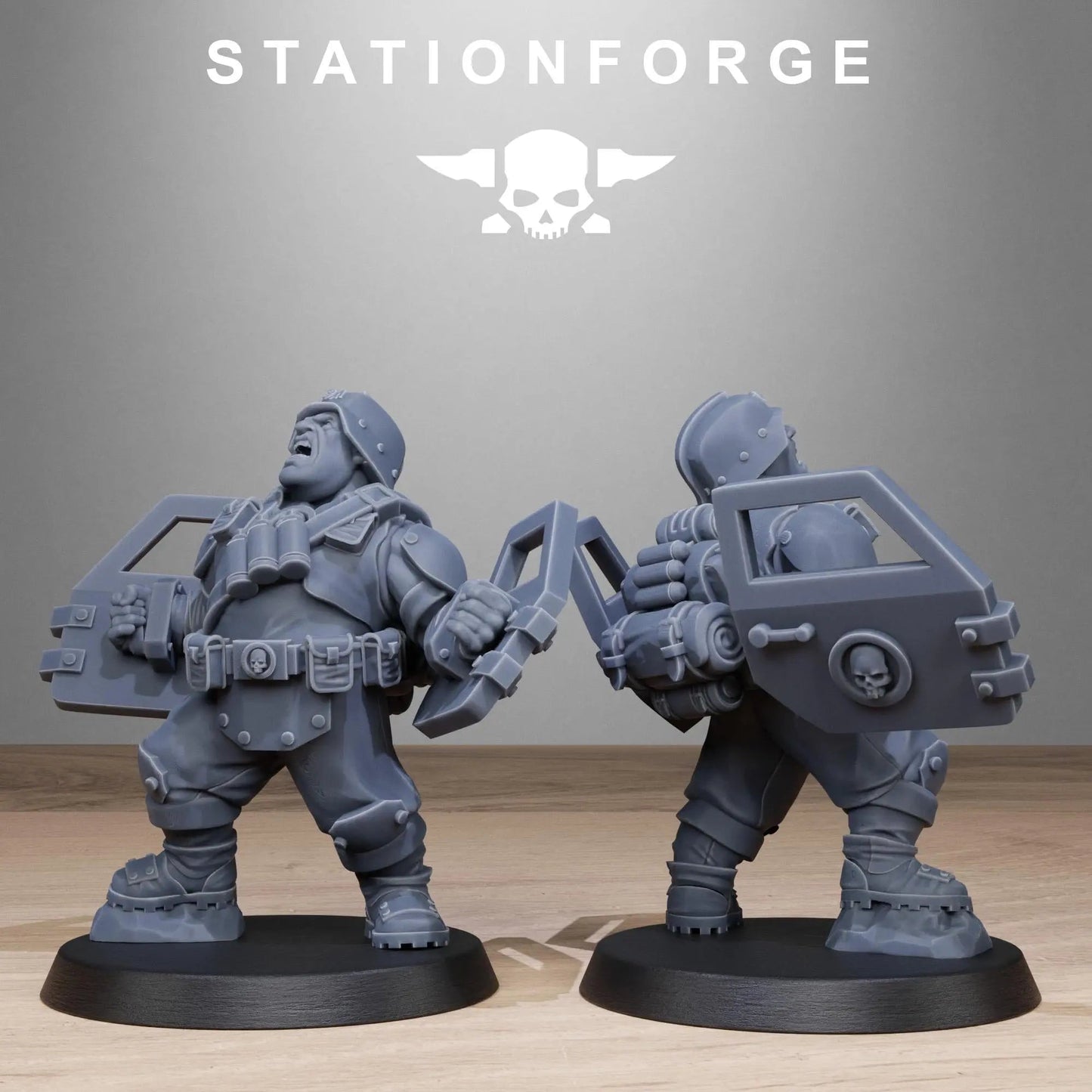 Grimguard Jungle Fighter Mutants by Station Forge 28mm Heroic Scale Miniature, 45mm tall, 10 Units, Proxy, Grimdark, Sci - Fi, OPR, Guard - DelsBricks Toys & CollectiblesResin Printed MiniatureDelsBricks Toys & CollectiblesMega Diamonds & Schwartzreiter Mini Forge