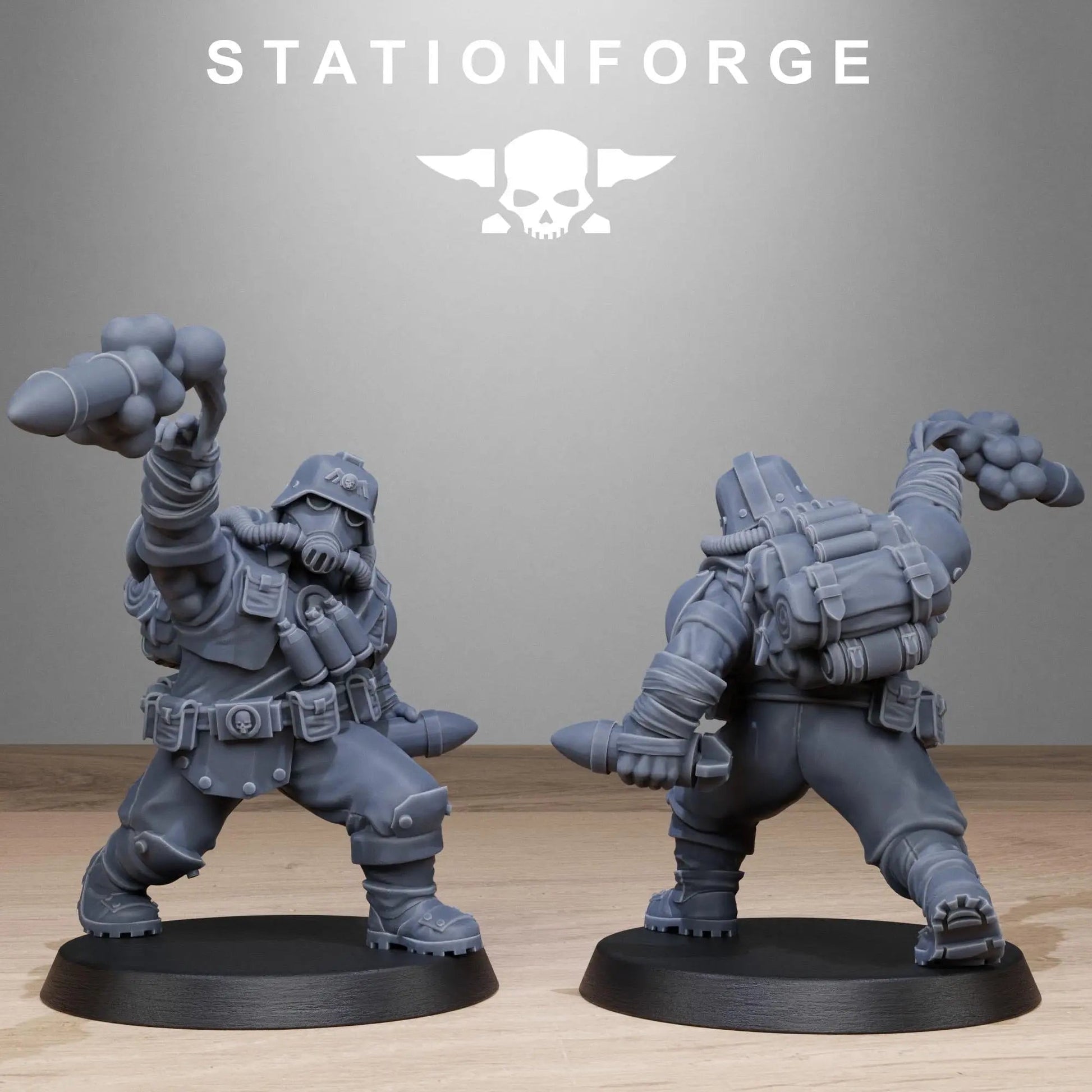 Grimguard Jungle Fighter Mutants by Station Forge 28mm Heroic Scale Miniature, 45mm tall, 10 Units, Proxy, Grimdark, Sci - Fi, OPR, Guard - DelsBricks Toys & CollectiblesResin Printed MiniatureDelsBricks Toys & CollectiblesMega Diamonds & Schwartzreiter Mini Forge