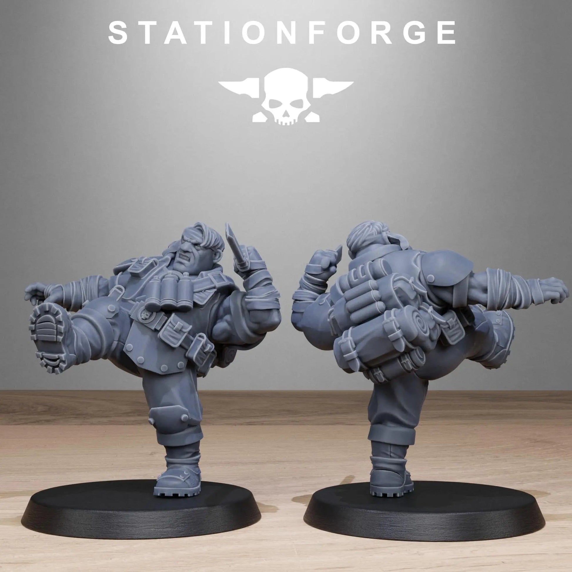 Grimguard Jungle Fighter Mutants by Station Forge 28mm Heroic Scale Miniature, 45mm tall, 10 Units, Proxy, Grimdark, Sci - Fi, OPR, Guard - DelsBricks Toys & CollectiblesResin Printed MiniatureDelsBricks Toys & CollectiblesMega Diamonds & Schwartzreiter Mini Forge