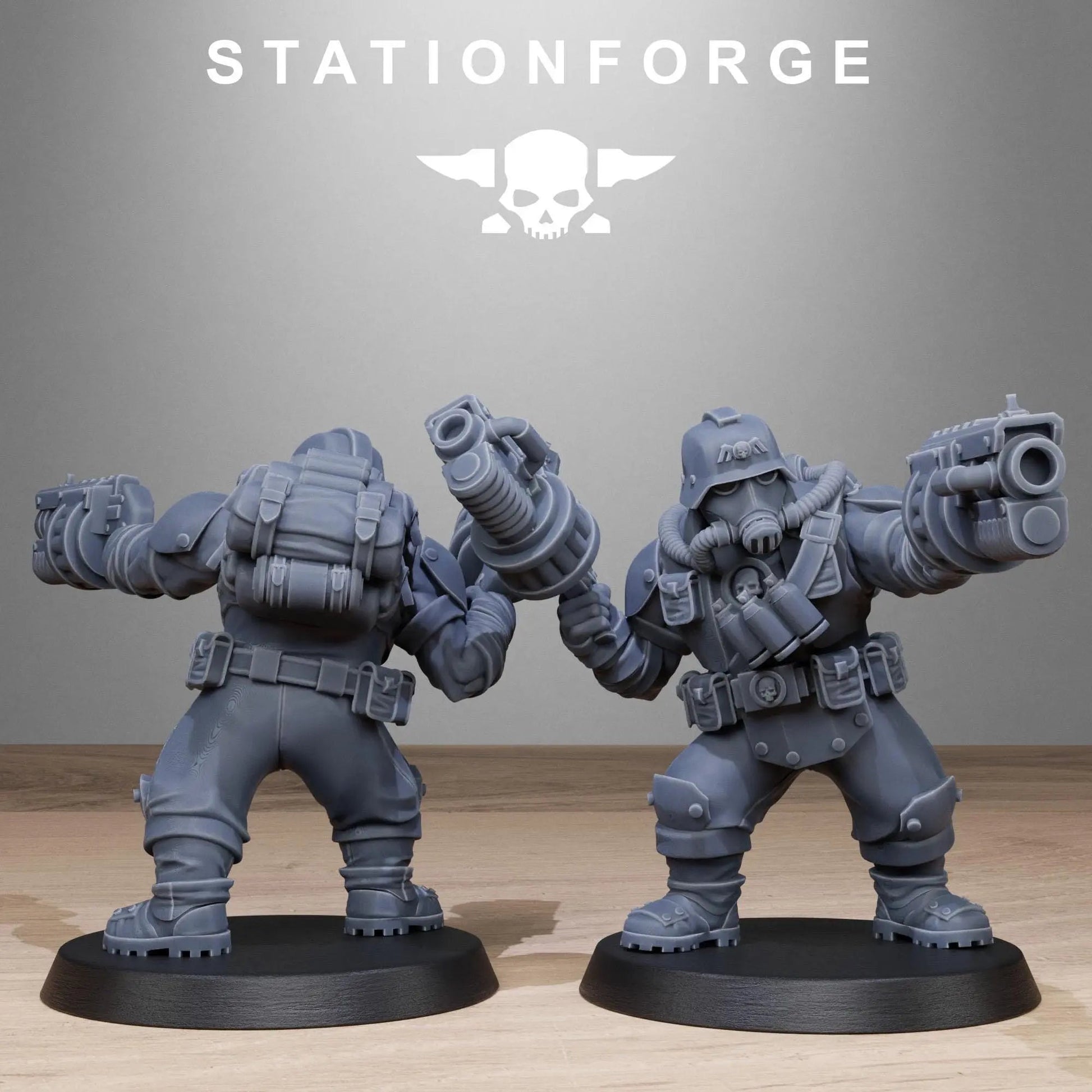 Grimguard Jungle Fighter Mutants by Station Forge 28mm Heroic Scale Miniature, 45mm tall, 10 Units, Proxy, Grimdark, Sci - Fi, OPR, Guard - DelsBricks Toys & CollectiblesResin Printed MiniatureDelsBricks Toys & CollectiblesMega Diamonds & Schwartzreiter Mini Forge