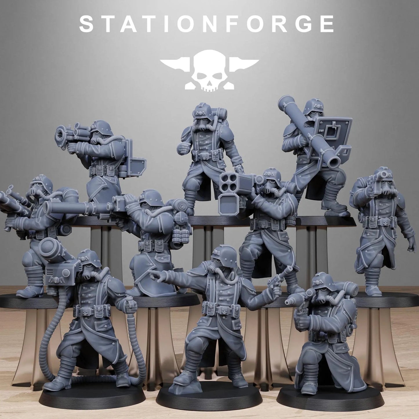 Grimguard Rocketers by Station Forge 28/32mm Heroic Scale Miniature, 34mm tall, 10 Units - DelsBricks Toys & CollectiblesDelsBricks Toys & CollectiblesMega Diamonds & Schwartzreiter Mini Forge