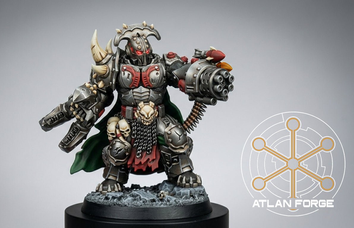 Grokk Brutelord by Atlan Forge – Resin Printed Grimdark Sci - Fi Mini With Wolf (28/32mm) - DelsBricks Toys & CollectiblesResin Printed MiniatureDelsBricks Toys & CollectiblesMega Diamonds & Schwartzreiter Mini Forge