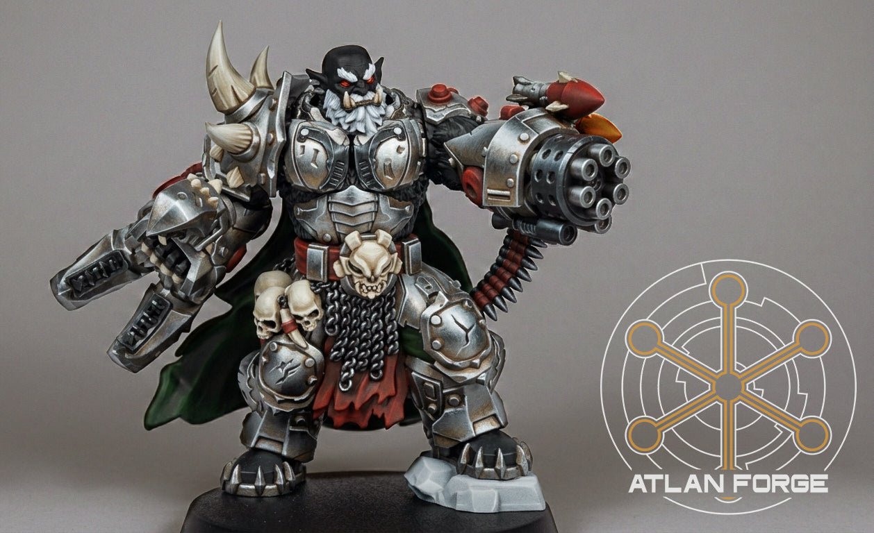 Grokk Brutelord by Atlan Forge – Resin Printed Grimdark Sci - Fi Mini With Wolf (28/32mm) - DelsBricks Toys & CollectiblesResin Printed MiniatureDelsBricks Toys & CollectiblesMega Diamonds & Schwartzreiter Mini Forge