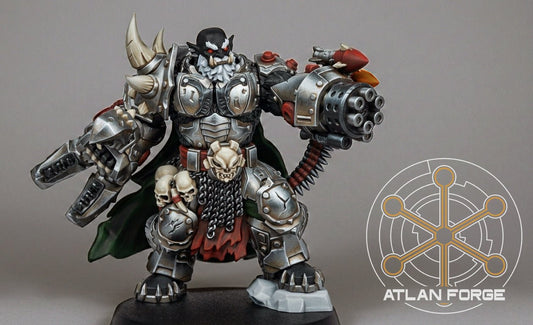 Grokk Brutelord by Atlan Forge – Resin Printed Grimdark Sci - Fi Mini With Wolf (28/32mm) - DelsBricks Toys & CollectiblesResin Printed MiniatureDelsBricks Toys & CollectiblesMega Diamonds & Schwartzreiter Mini Forge