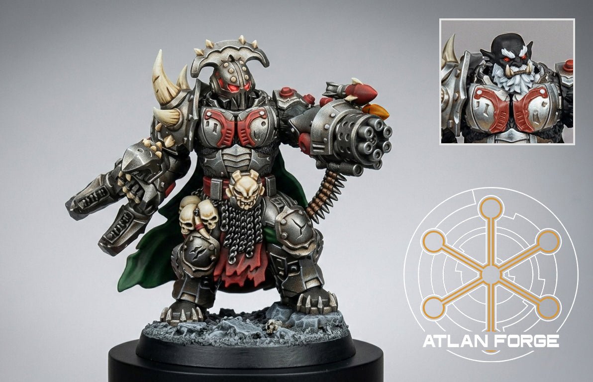 Grokk Brutelord by Atlan Forge – Resin Printed Grimdark Sci - Fi Mini With Wolf (28/32mm) - DelsBricks Toys & CollectiblesResin Printed MiniatureDelsBricks Toys & CollectiblesMega Diamonds & Schwartzreiter Mini Forge