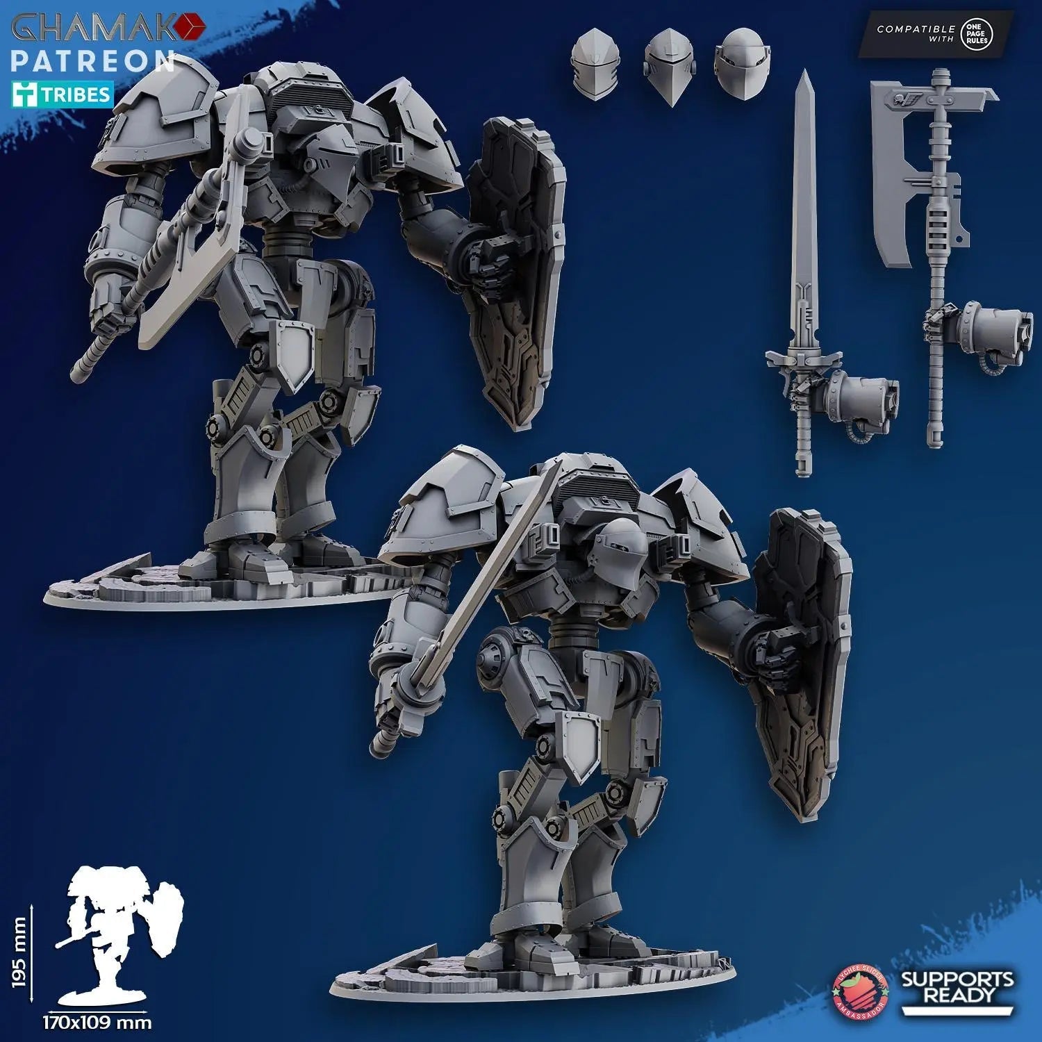 Guardian Titan by Ghamak Heroic 28/32mm Scale Miniature, 195mm tall, 170x109mm base - DelsBricks Toys & CollectiblesResin Printed MiniatureDelsBricks Toys & CollectiblesMega Diamonds & Schwartzreiter Mini Forge