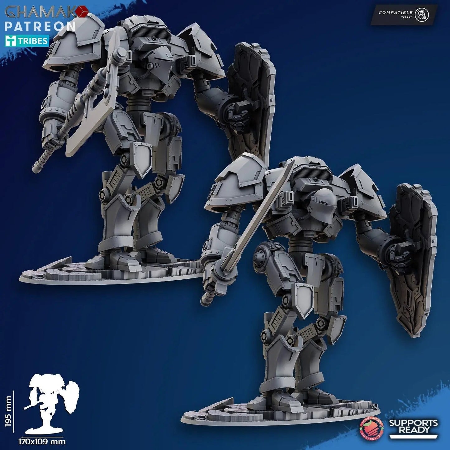Guardian Titan by Ghamak Heroic 28/32mm Scale Miniature, 195mm tall, 170x109mm base - DelsBricks Toys & CollectiblesResin Printed MiniatureDelsBricks Toys & CollectiblesMega Diamonds & Schwartzreiter Mini Forge