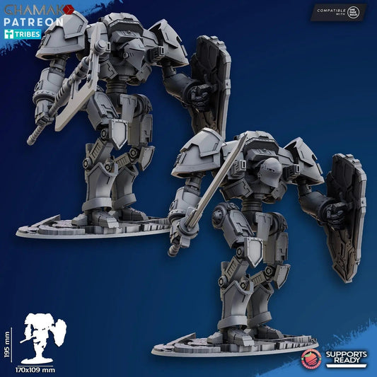 Guardian Titan by Ghamak Heroic 28/32mm Scale Miniature, 195mm tall, 170x109mm base - DelsBricks Toys & CollectiblesResin Printed MiniatureDelsBricks Toys & CollectiblesMega Diamonds & Schwartzreiter Mini Forge