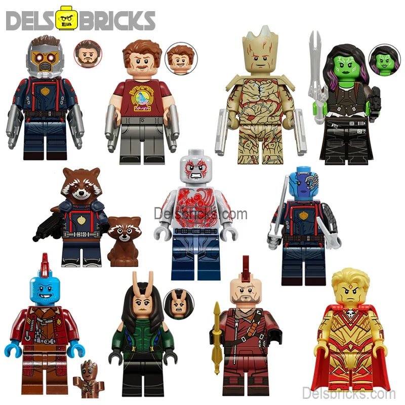 Guardians of the Galaxy set of 11 Best Lego Minifigures Custom Toys - DelsBricks MinifiguresMinifiguresDelsBricks MinifiguresDelsbricks