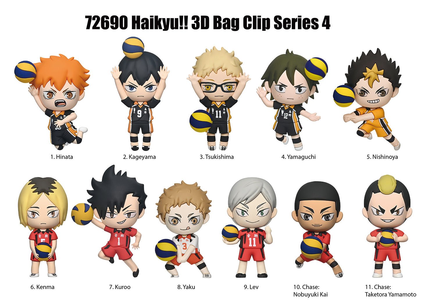 Haikyuu!! 3D Foam Bag Clip Series 4 Blind Bag - Official Anime Keychain - DelsBricks Toys & CollectiblesKeychainDelsBricks Toys & CollectiblesSuper Anime Store