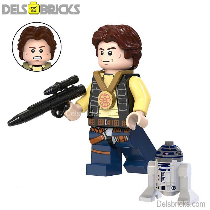 Han Solo with R2D2 - from A New Hope| Lego Star wars Minifigures - DelsBricks MinifiguresLego Star Wars MinifiguresDelsBricks MinifiguresDelsbricks.com