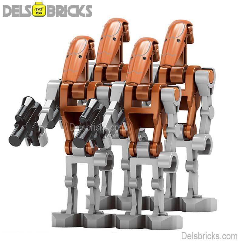 Heavy Battle Droids set of 4 Star Wars Lego Minifigures Custom Toys 2 - DelsBricks MinifiguresLego Star Wars MinifiguresDelsBricks MinifiguresDelsbricks.com