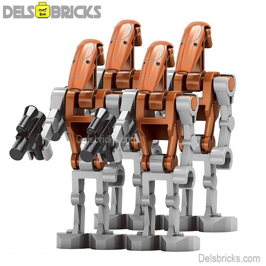 Heavy Battle Droids set of 4 Star Wars Lego Minifigures Custom Toys 2 - DelsBricks MinifiguresLego Star Wars MinifiguresDelsBricks MinifiguresDelsbricks.com
