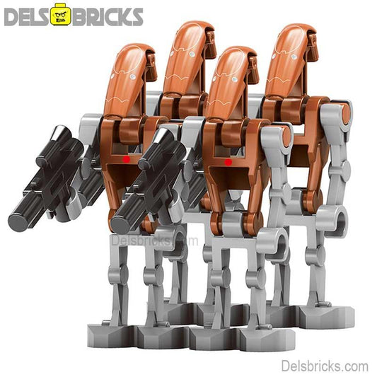Heavy Battle Droids set of 4 Star Wars Lego Minifigures Custom Toys - DelsBricks MinifiguresLego Star Wars MinifiguresDelsBricks MinifiguresDelsbricks.com