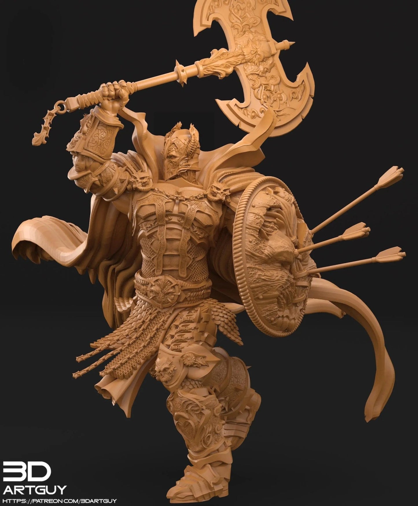 Hell Baron by 3DArtGuy 32mm scale, 50mm tall, Miniature War Gaming Figure, Grim Dark, Proxy, DnD, Comics, Spawn - DelsBricks Toys & CollectiblesResin Printed MiniatureDelsBricks Toys & CollectiblesMega Diamonds & Schwartzreiter Mini Forge