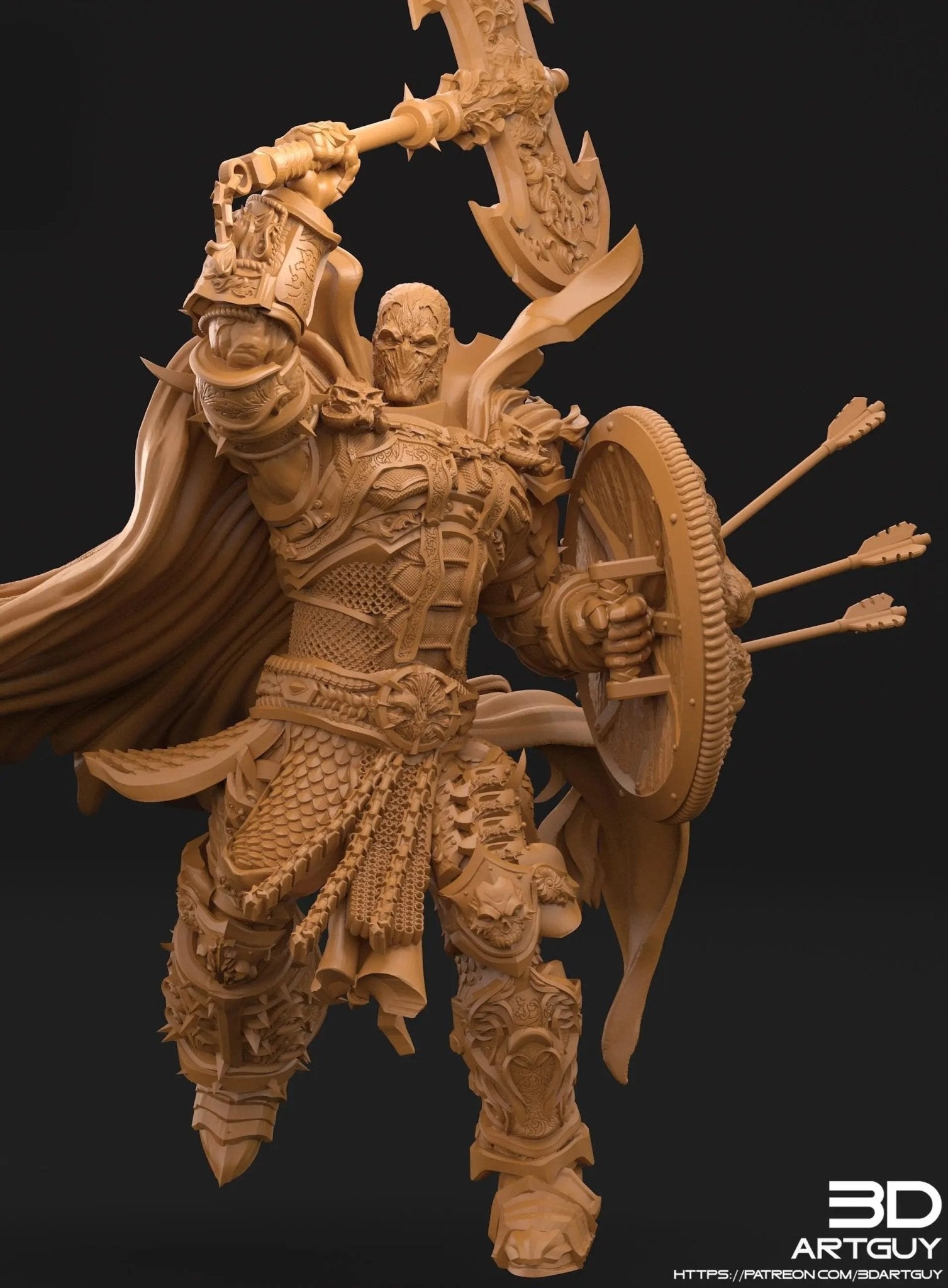 Hell Baron by 3DArtGuy 32mm scale, 50mm tall, Miniature War Gaming Figure, Grim Dark, Proxy, DnD, Comics, Spawn - DelsBricks Toys & CollectiblesResin Printed MiniatureDelsBricks Toys & CollectiblesMega Diamonds & Schwartzreiter Mini Forge