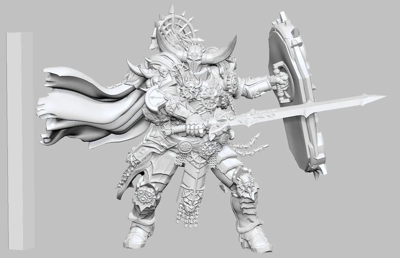Herald of the Apocalypse by 3DArtGuy 32mm scale, 50mm or 100mm, Miniature War Gaming Figure - DelsBricks Toys & CollectiblesDelsBricks Toys & CollectiblesMega Diamonds & Schwartzreiter Mini Forge