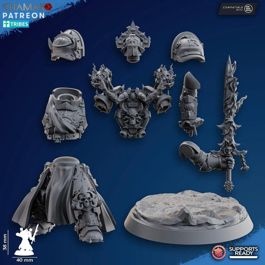 Heretic Warlock by Ghamak Fantasy 28mm Scale Miniature, 38mm tall - DelsBricks Toys & CollectiblesResin Printed MiniatureDelsBricks Toys & CollectiblesMega Diamonds & Schwartzreiter Mini Forge