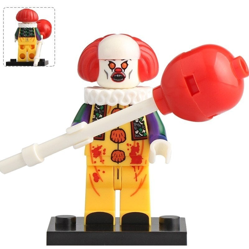 Pennywise Stephen King's IT 1990 Angry Lego Horror Minifigures Delsbricks.com   