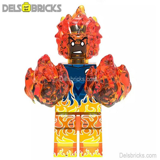 Human Torch from Fantastic Four Best Lego Minifigures Custom Toys - DelsBricks MinifiguresMinifiguresDelsBricks MinifiguresDelsbricks