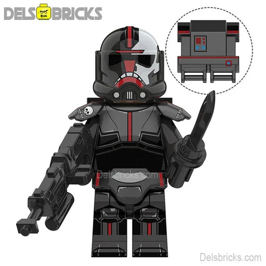 Hunter - The bad Batch Lego Star Wars Minifigures custom toys - DelsBricks MinifiguresLego Star Wars MinifiguresDelsBricks MinifiguresDelsbricks.com