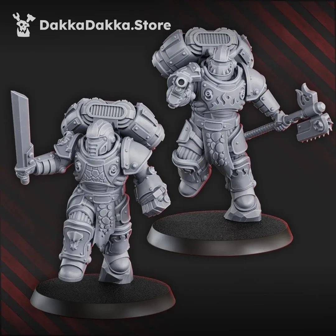Ignisaurus Clan Warriors Storm Squad with Jetpacks by DakkaDakka 28/32mm Heroic Scale Miniature, 36mm tall, 5 Units - DelsBricks Toys & CollectiblesResin Printed MiniatureDelsBricks Toys & CollectiblesMega Diamonds & Schwartzreiter Mini Forge