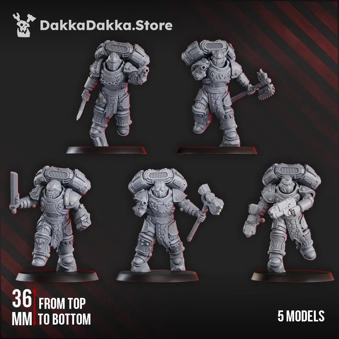 Ignisaurus Clan Warriors Storm Squad with Jetpacks by DakkaDakka 28/32mm Heroic Scale Miniature, 36mm tall, 5 Units - DelsBricks Toys & CollectiblesResin Printed MiniatureDelsBricks Toys & CollectiblesMega Diamonds & Schwartzreiter Mini Forge