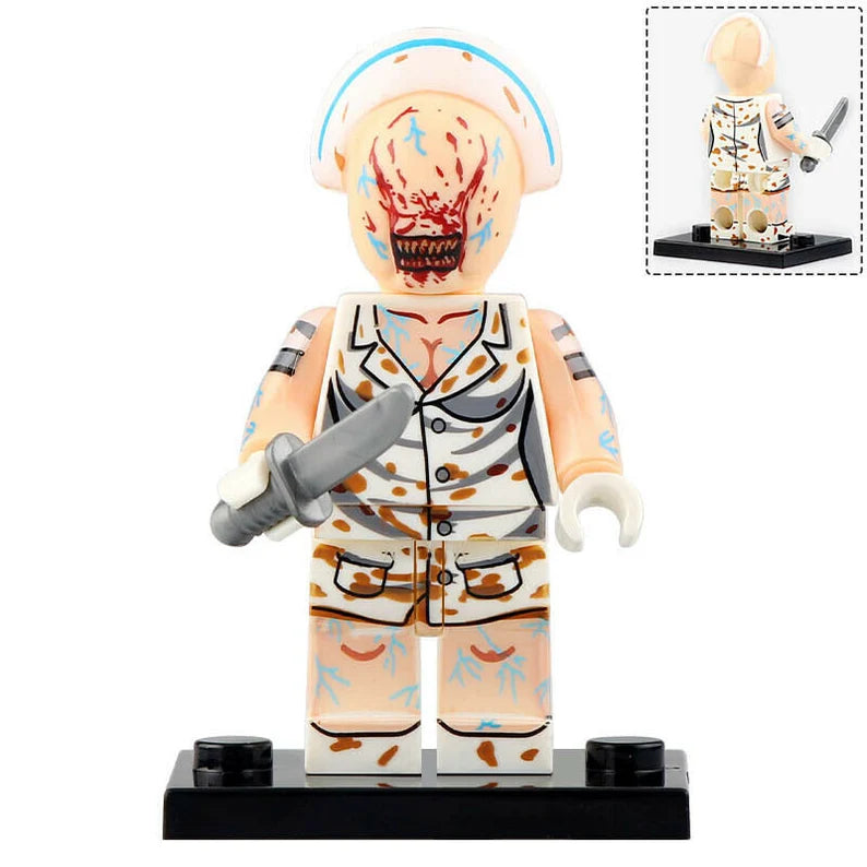 Silent Hill Nurse Lego Horror Minifigures Delsbricks.com   