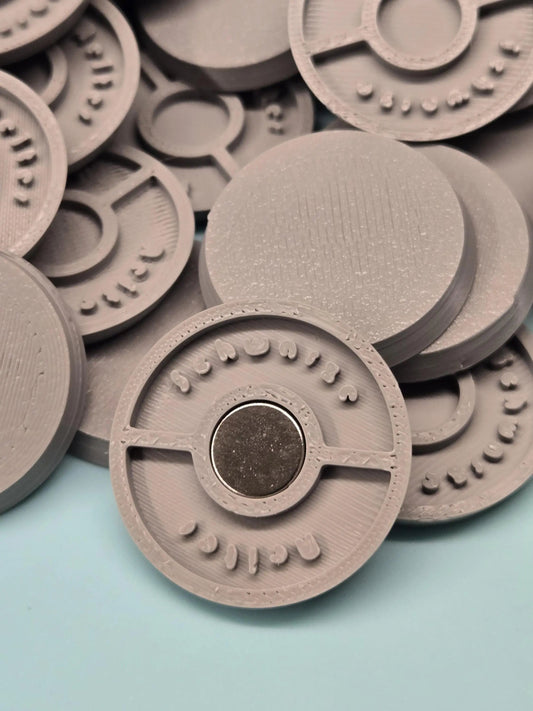 32mm Magnetic Round Bases for Miniatures, STL Printed Bases, Mini Bases, Magnetic, PLA Bases, 2mm bracing