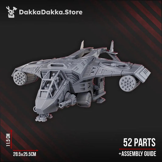 Assault Aircraft F-184 Falco by DakkaDakka 28mm Heroic Scale Miniature, 285x255mm, Imperial Proxy, Grimdark, Sci-Fi, OPR