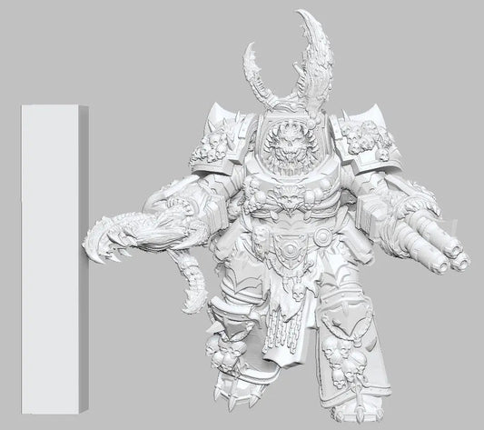 Armored Demon by 3DArtGuy – Resin Printed Grimdark Sci-Fi Mini (32mm Scale)