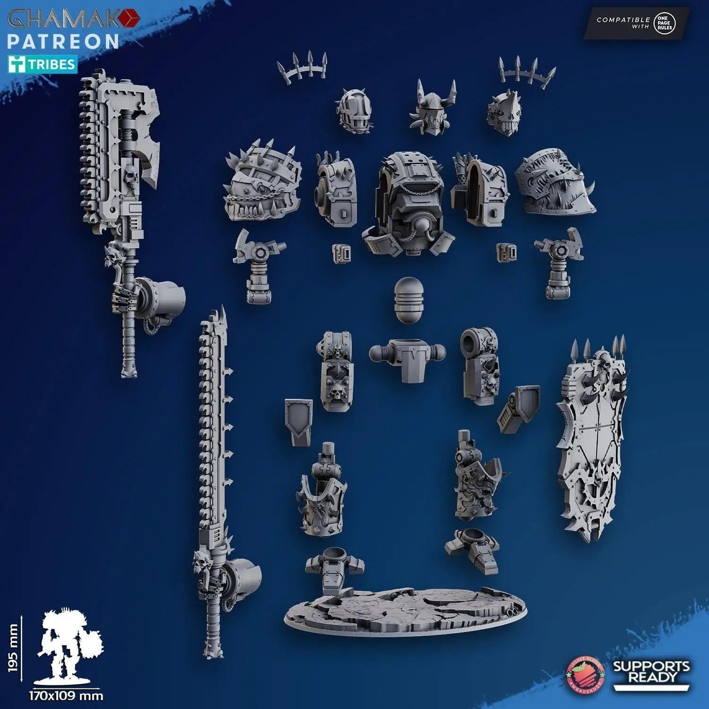 Impaler Titan by Ghamak Heroic 28/32mm Scale Miniature, 195mm tall, 170x109mm base - DelsBricks Toys & CollectiblesResin Printed MiniatureDelsBricks Toys & CollectiblesMega Diamonds & Schwartzreiter Mini Forge