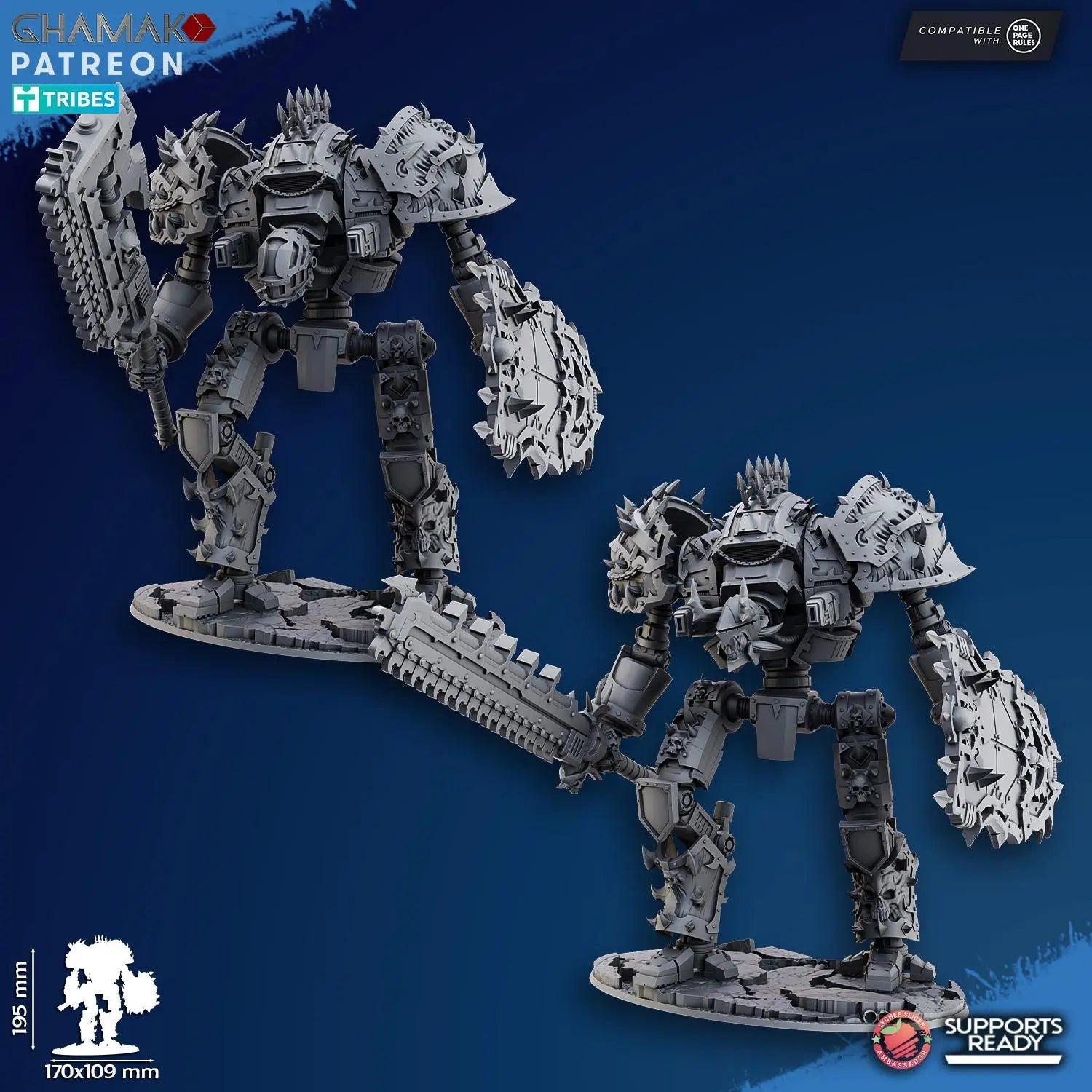 Impaler Titan by Ghamak Heroic 28/32mm Scale Miniature, 195mm tall, 170x109mm base - DelsBricks Toys & CollectiblesResin Printed MiniatureDelsBricks Toys & CollectiblesMega Diamonds & Schwartzreiter Mini Forge