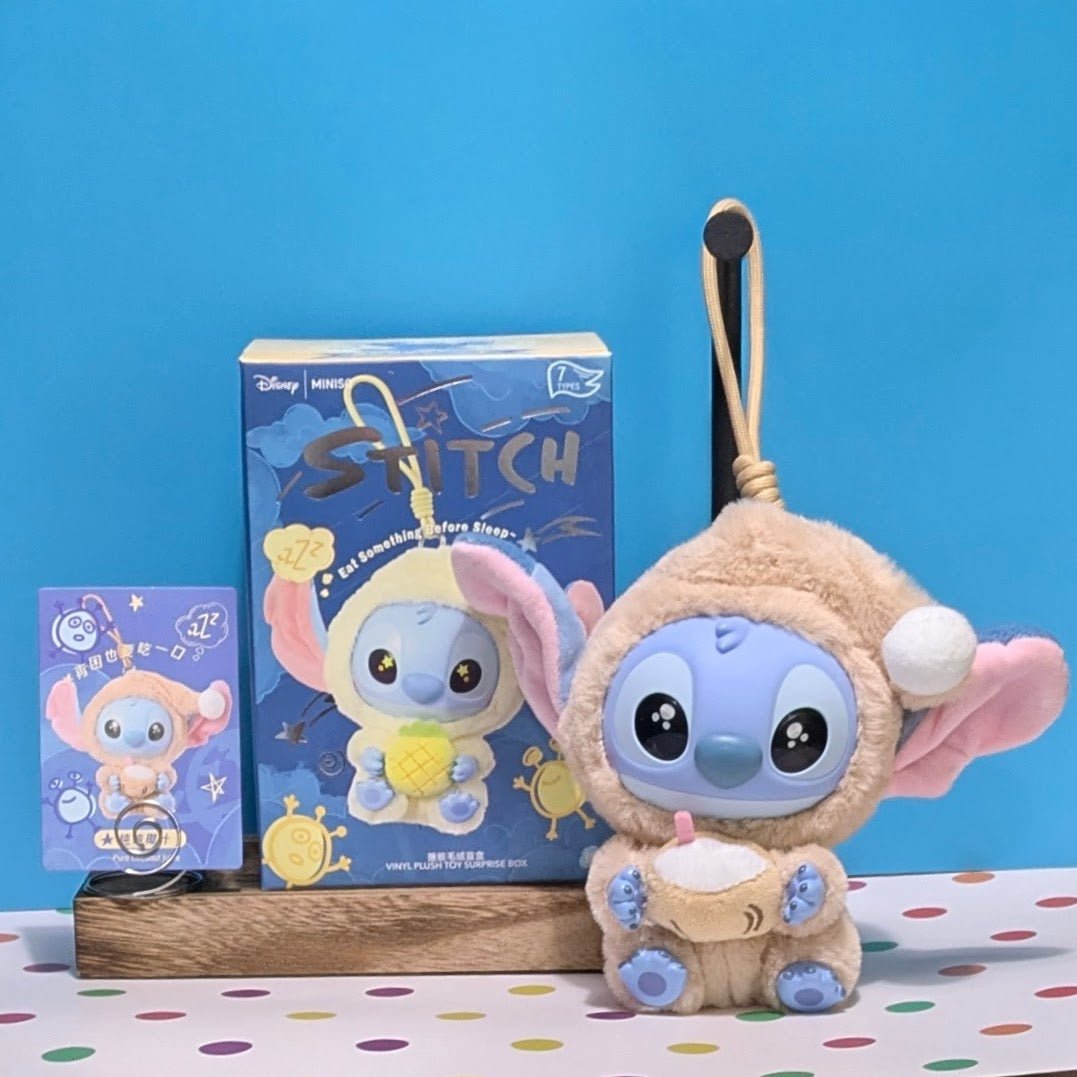 [In Stock] MINISO Stitch Eat Something Before Sleep Plush Keychain Blind Box - DelsBricks Toys & CollectiblesDelsBricks Toys & CollectiblesRalphie's Funhouse