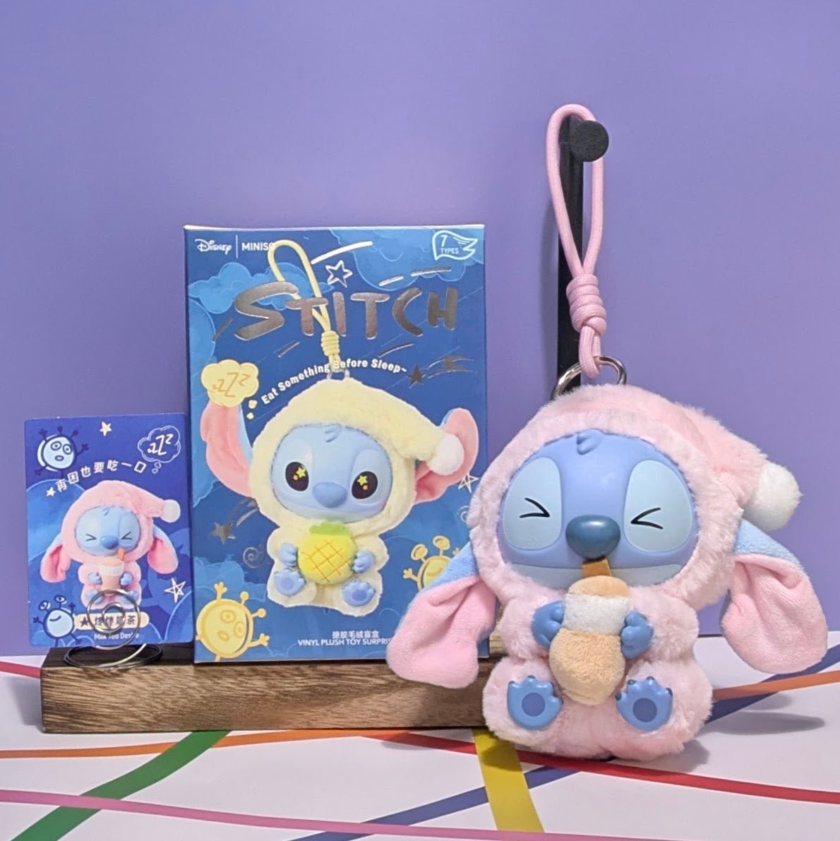 [In Stock] MINISO Stitch Eat Something Before Sleep Plush Keychain Blind Box - DelsBricks Toys & CollectiblesDelsBricks Toys & CollectiblesRalphie's Funhouse