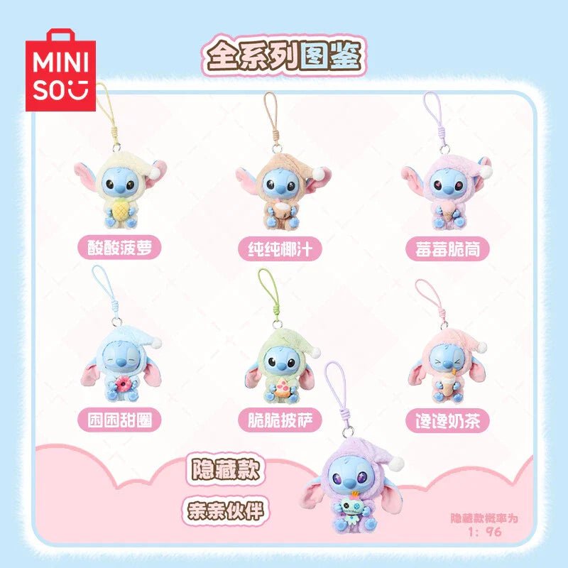 [In Stock] MINISO Stitch Eat Something Before Sleep Plush Keychain Blind Box - DelsBricks Toys & CollectiblesDelsBricks Toys & CollectiblesRalphie's Funhouse