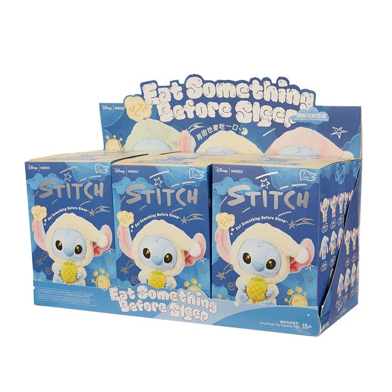 [In Stock] MINISO Stitch Eat Something Before Sleep Plush Keychain Blind Box - DelsBricks Toys & CollectiblesDelsBricks Toys & CollectiblesRalphie's Funhouse