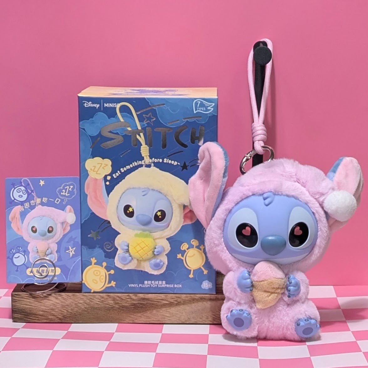 [In Stock] MINISO Stitch Eat Something Before Sleep Plush Keychain Blind Box - DelsBricks Toys & CollectiblesDelsBricks Toys & CollectiblesRalphie's Funhouse