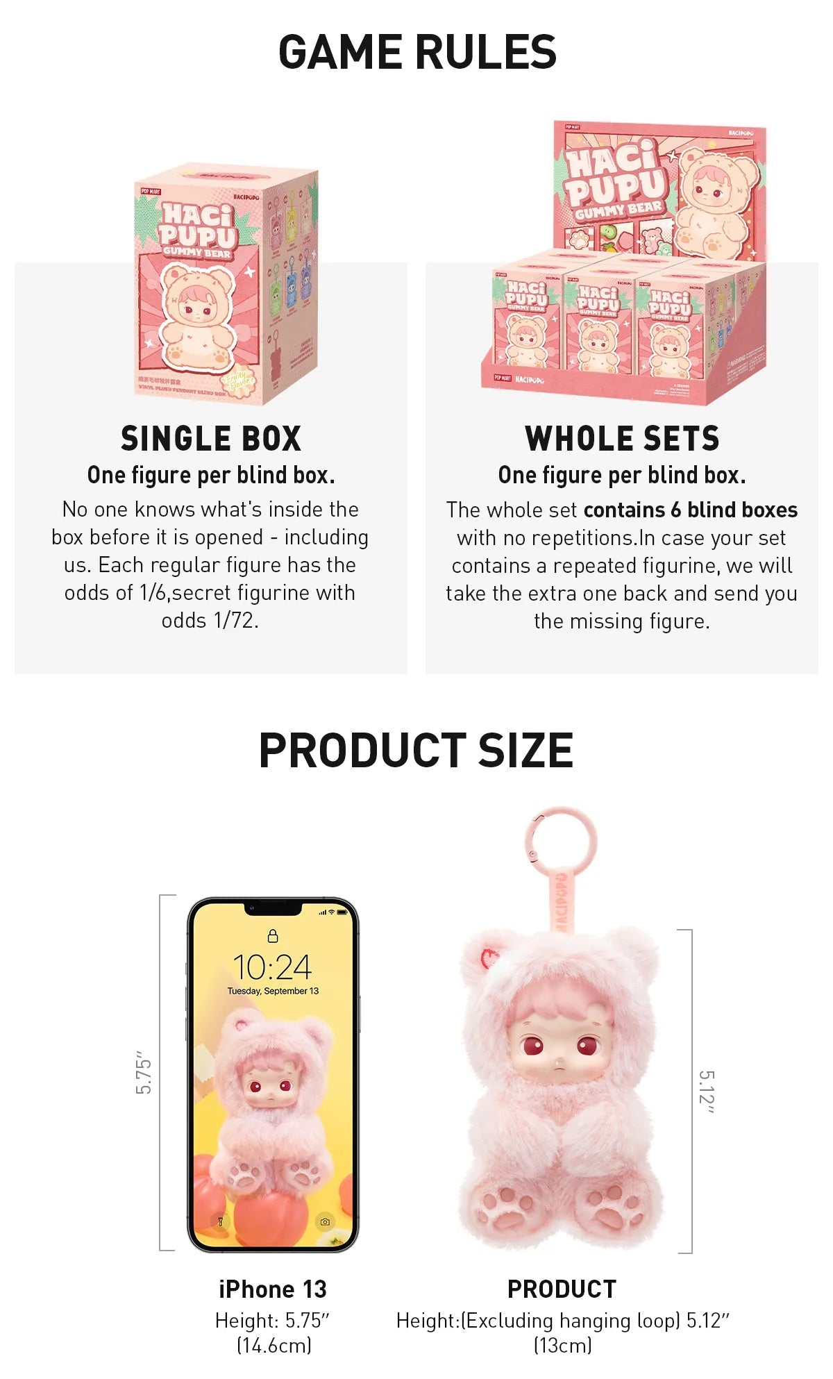 [In Stock] POPMART HACIPUPU Gummy Bear Series - Vinyl Plush Pendant Blind Box (SEALED) - DelsBricks Toys & CollectiblesDelsBricks Toys & CollectiblesRalphie's Funhouse