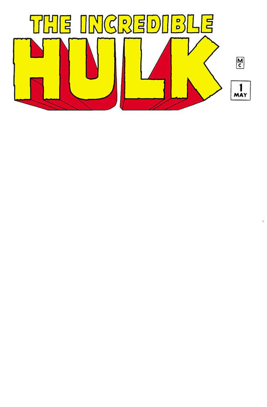 INCREDIBLE HULK 1 FACSIMILE EDITION UNKNOWN COMICS BLANK EXCLUSIVE (10/23/2019) - DelsBricks Toys & CollectiblesCOMIC BOOK EXCLUSIVEDelsBricks Toys & CollectiblesUnknown Comic Books