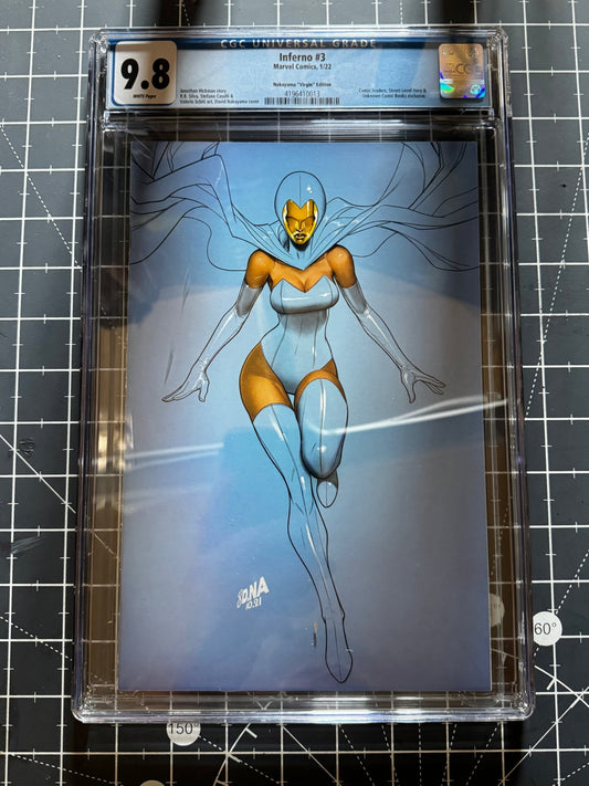 Inferno 3 CGC 9.8 Blue Label Nakayama Exclusive Color Bleed Var - DelsBricks Toys & CollectiblesCOMIC BOOKDelsBricks Toys & CollectiblesUnknown Comic Books