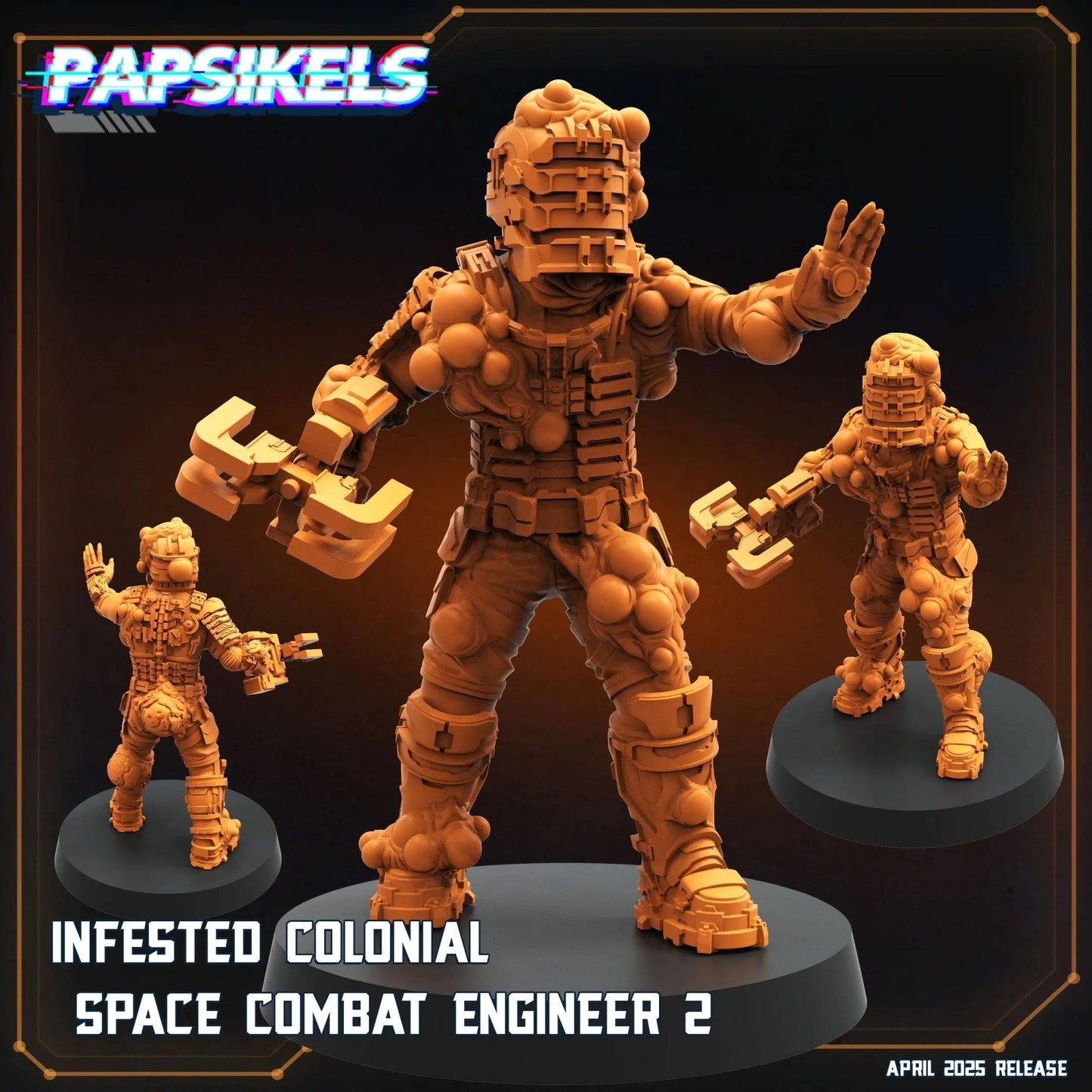 Infested Colonial Space Engineers by Papsikels Miniature, 32mm Heroic Scale, War Gaming, Proxy for Dead Space, Aliens vs Humans, Sci - fi - DelsBricks Toys & CollectiblesResin Printed MiniatureDelsBricks Toys & CollectiblesMega Diamonds & Schwartzreiter Mini Forge