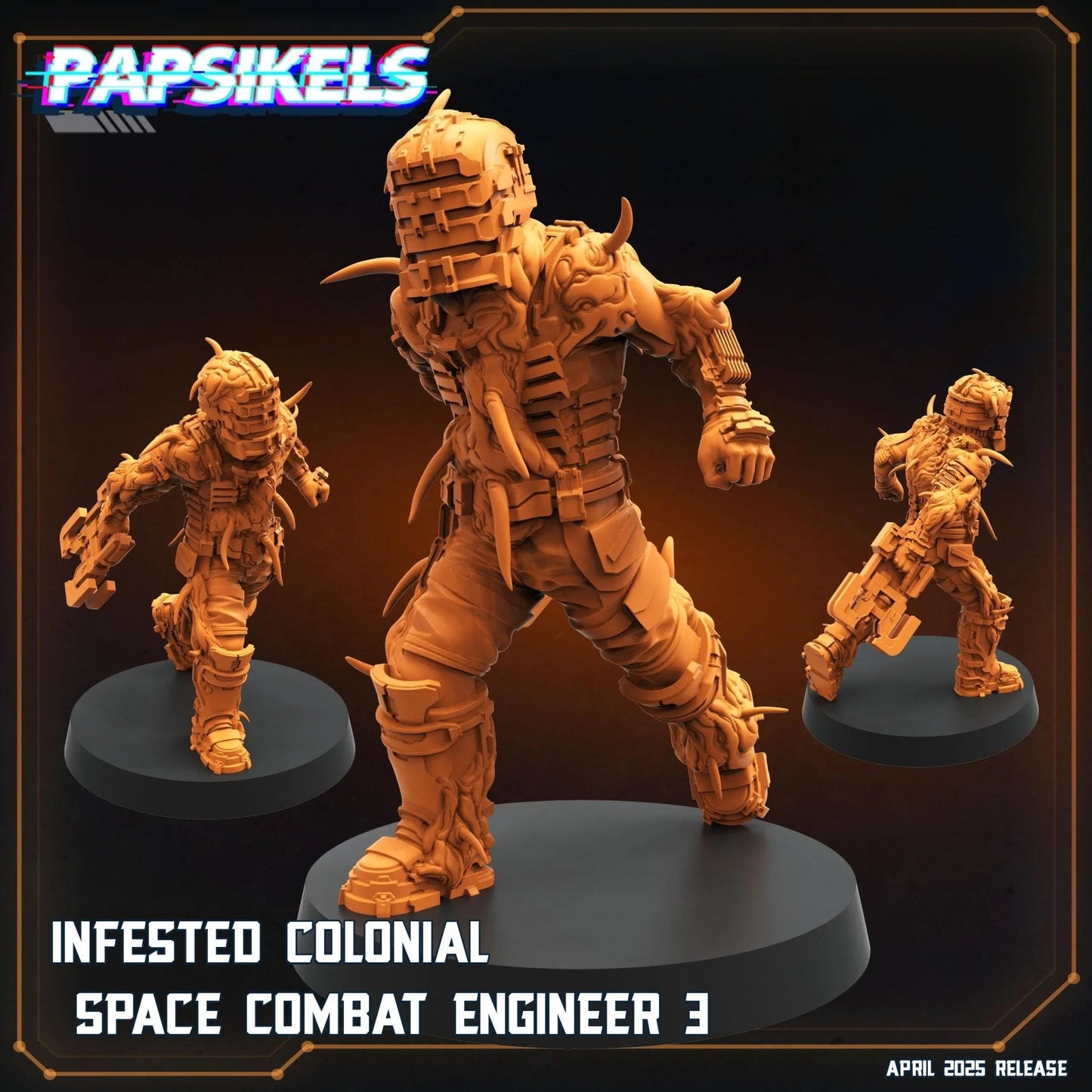Infested Colonial Space Engineers by Papsikels Miniature, 32mm Heroic Scale, War Gaming, Proxy for Dead Space, Aliens vs Humans, Sci - fi - DelsBricks Toys & CollectiblesResin Printed MiniatureDelsBricks Toys & CollectiblesMega Diamonds & Schwartzreiter Mini Forge
