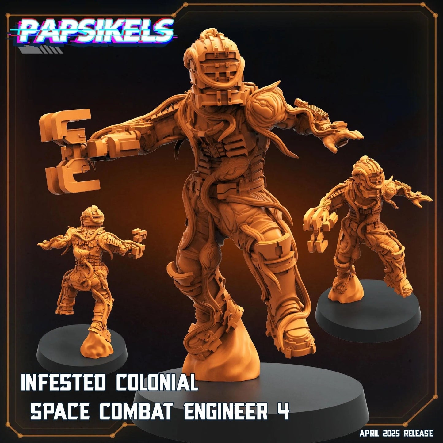 Infested Colonial Space Engineers by Papsikels Miniature, 32mm Heroic Scale, War Gaming, Proxy for Dead Space, Aliens vs Humans, Sci - fi - DelsBricks Toys & CollectiblesResin Printed MiniatureDelsBricks Toys & CollectiblesMega Diamonds & Schwartzreiter Mini Forge