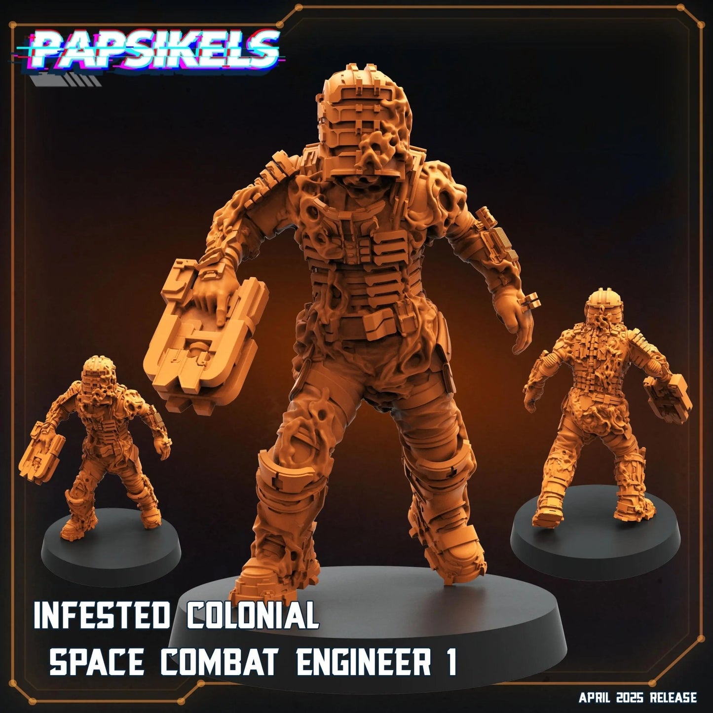 Infested Colonial Space Engineers by Papsikels Miniature, 32mm Heroic Scale, War Gaming, Proxy for Dead Space, Aliens vs Humans, Sci - fi - DelsBricks Toys & CollectiblesResin Printed MiniatureDelsBricks Toys & CollectiblesMega Diamonds & Schwartzreiter Mini Forge