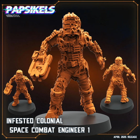 Infested Colonial Space Engineers by Papsikels Miniature, 32mm Heroic Scale, War Gaming, Proxy for Dead Space, Aliens vs Humans, Sci - fi - DelsBricks Toys & CollectiblesResin Printed MiniatureDelsBricks Toys & CollectiblesMega Diamonds & Schwartzreiter Mini Forge