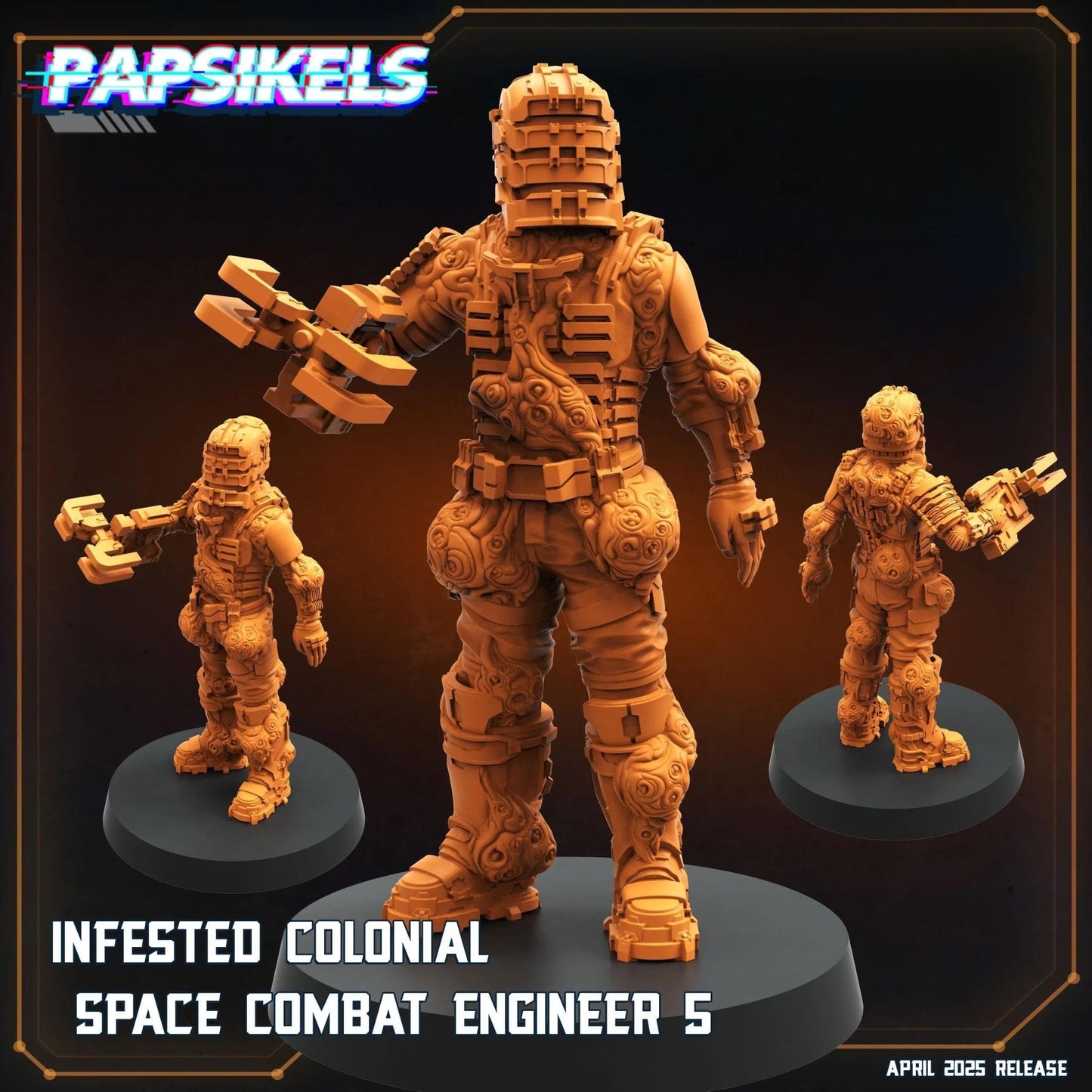 Infested Colonial Space Engineers by Papsikels Miniature, 32mm Heroic Scale, War Gaming, Proxy for Dead Space, Aliens vs Humans, Sci - fi - DelsBricks Toys & CollectiblesResin Printed MiniatureDelsBricks Toys & CollectiblesMega Diamonds & Schwartzreiter Mini Forge