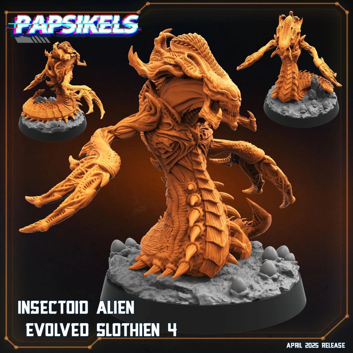 Insectoid Alien Evolved Slothien by Papsikels Miniature, 32mm Heroic Scale, War Gaming, Proxy for Alien, Aliens vs Humans, Sci - fi - DelsBricks Toys & CollectiblesResin Printed MiniatureDelsBricks Toys & CollectiblesMega Diamonds & Schwartzreiter Mini Forge